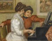 Pierre Auguste Renoir Yvonne et Christine Lerolle au piano Spain oil painting artist